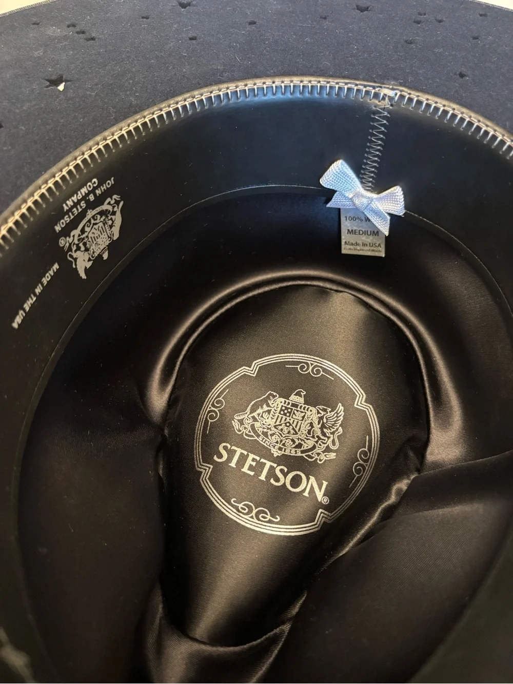 Stetson Night Sky Fedora Navy